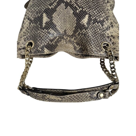 Michael Kors Womens Snake Skin Shoulder Bag With Chain Strap & Crossbody Option - Picture 5 of 11